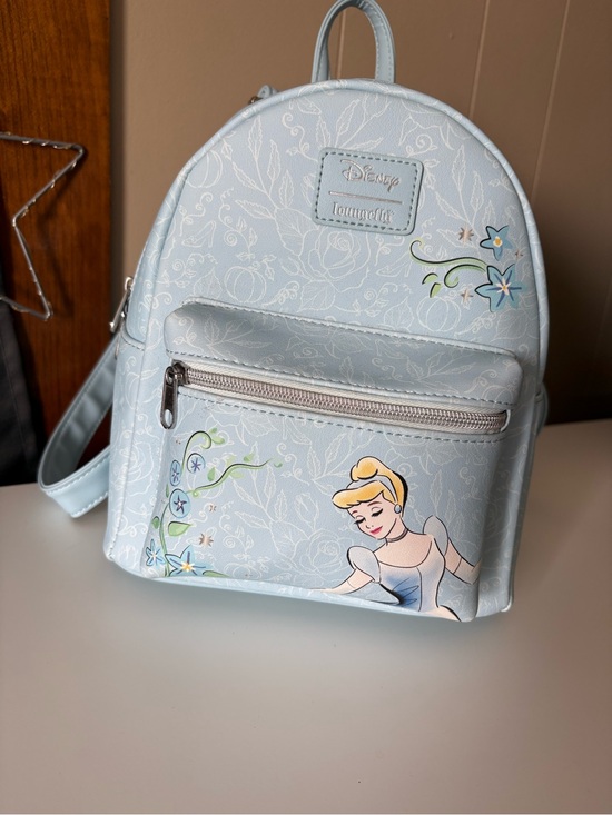 Disney Light Blue Cinderella Floral Mini Backpack main image 4